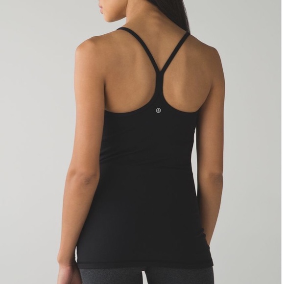 lululemon athletica Tops - Lululemon Power Y Tank in Black Luon